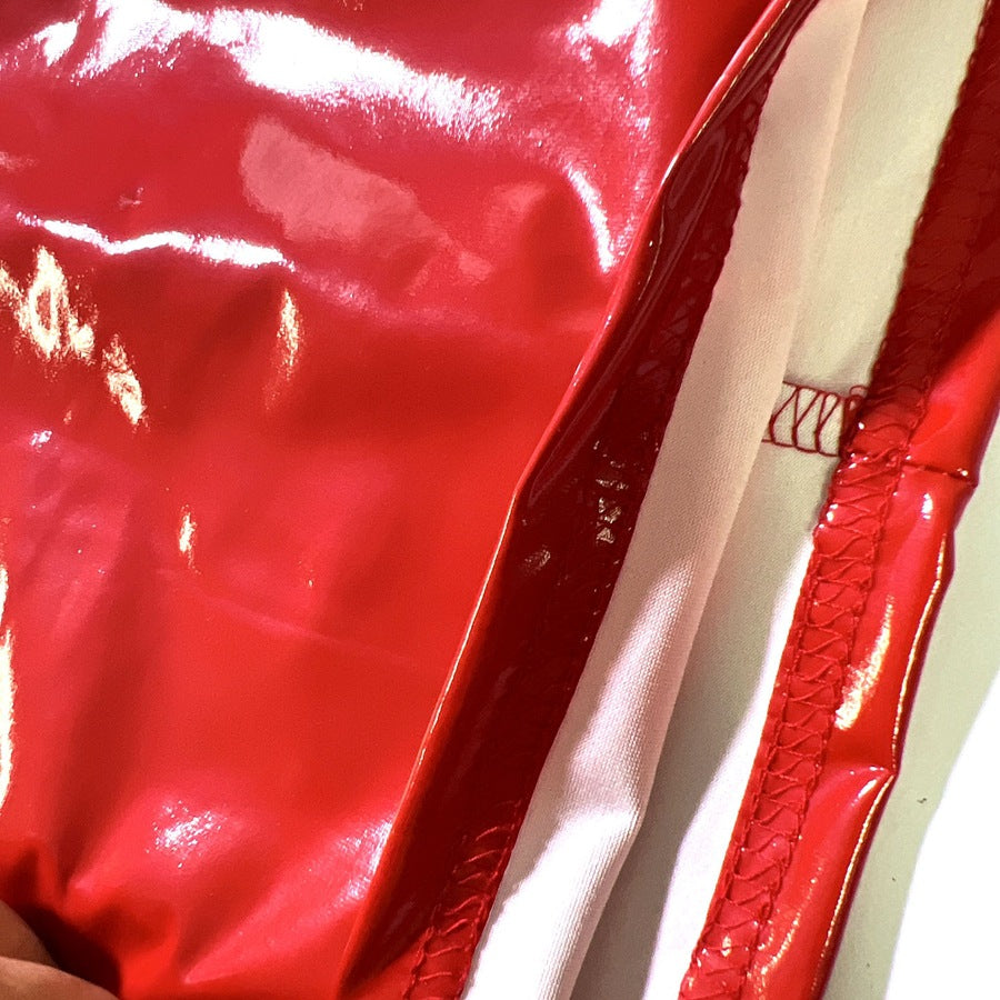 Glossy Wrap-Waist Backless Dress