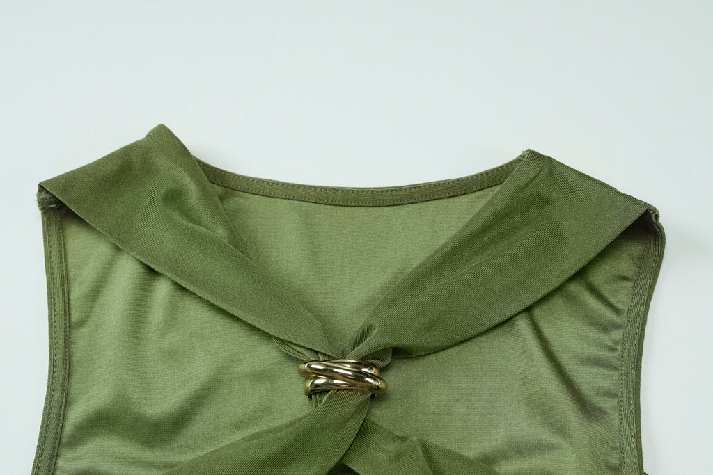 Pleated Halter Sheath Mini