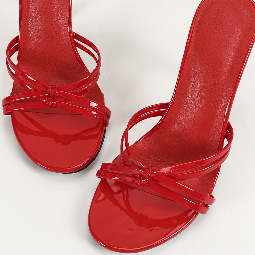 Round Toe Outer Single Stiletto Heel Women Sandals Solid Color plus Size Open Toe Sandals
