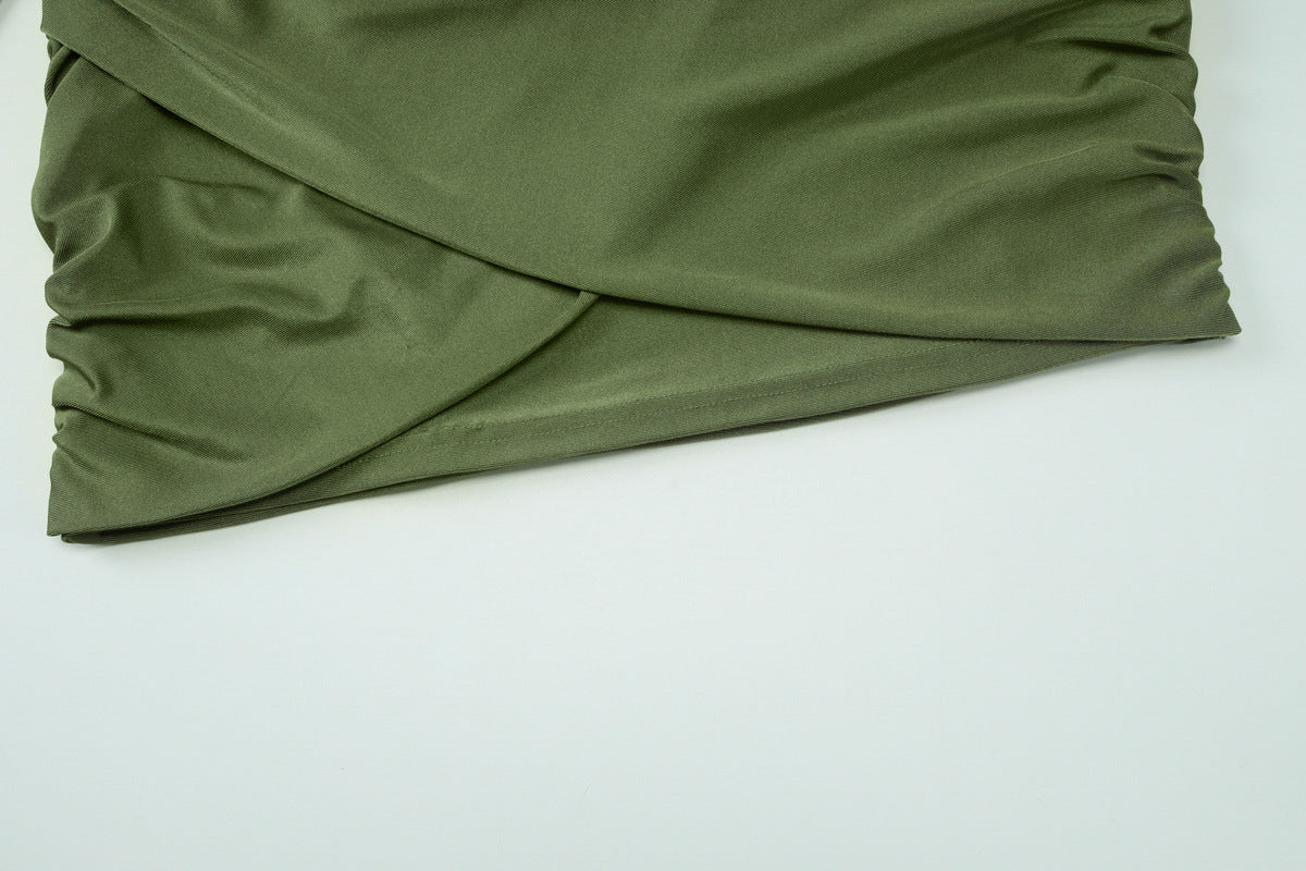 Pleated Halter Sheath Mini