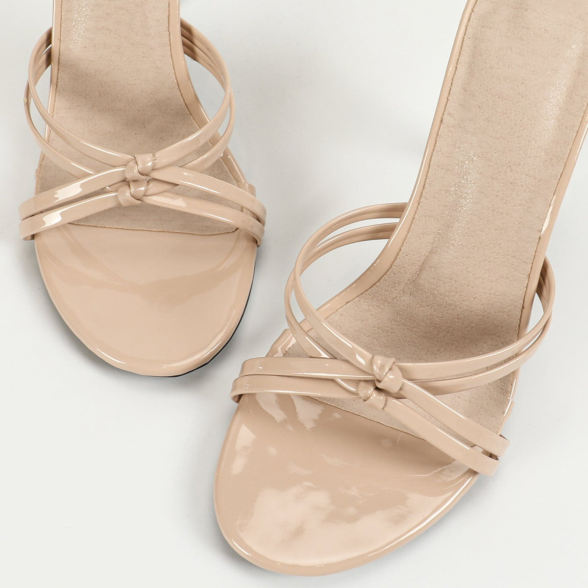 Round Toe Outer Single Stiletto Heel Women Sandals Solid Color plus Size Open Toe Sandals