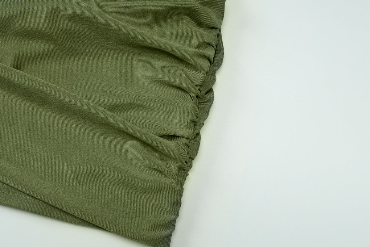 Pleated Halter Sheath Mini