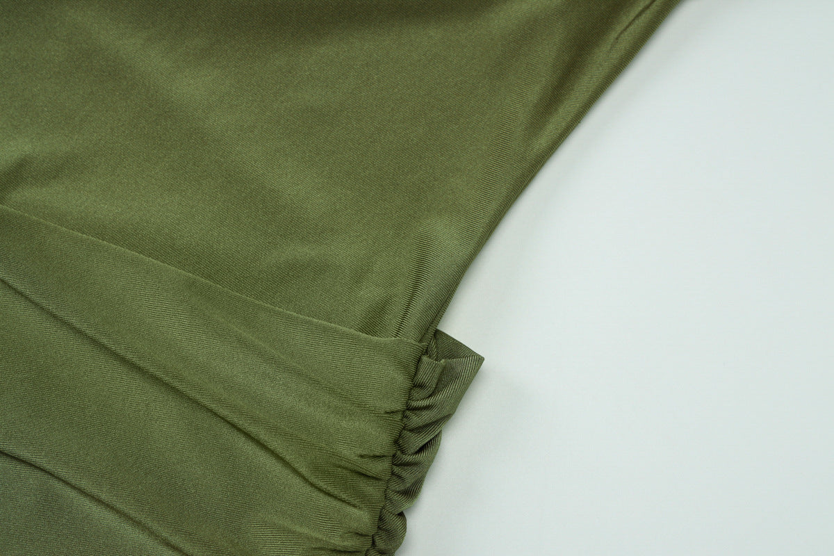 Pleated Halter Sheath Mini