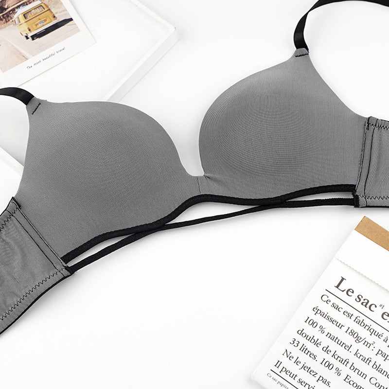 French Glossy Wireless Push-Up Bra
