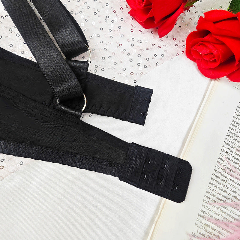 Cutout Black Sports Lace Bralette