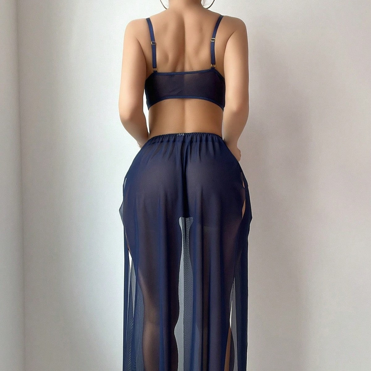 Sexy Lingerie Sexy Sheer Mesh Slit Perspective Pajamas Sexy Lingerie for Women