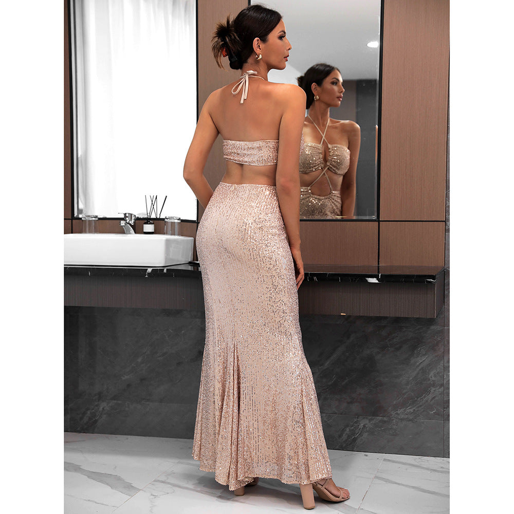 Split Sequ Dress Maxi Dress Evening Dress Prom Formal Gown Summer Women Clothing